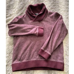 H&M Red Shawl Neck Sweatshirt